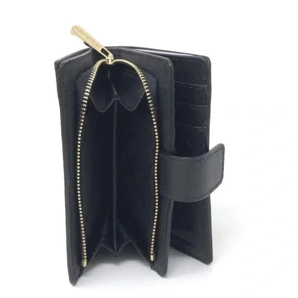 Michael Kors Black Card Holder with Gold Logo - Picture 6 of 7